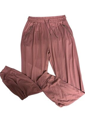 Women's Relaxed Drawstring Jogger Pants in Dusty Rose